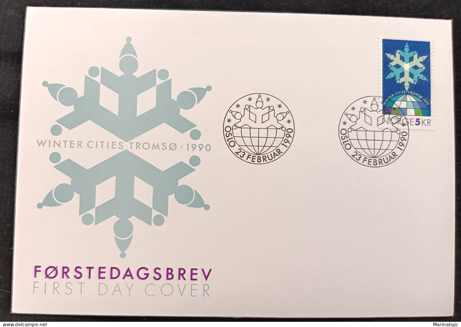 D)1990, NORWAY, FIRST DAY COVER, ISSUE, CONFERENCE OF THE NORDIC COUNTRIES IN TROMSØ, FDC - Neufs