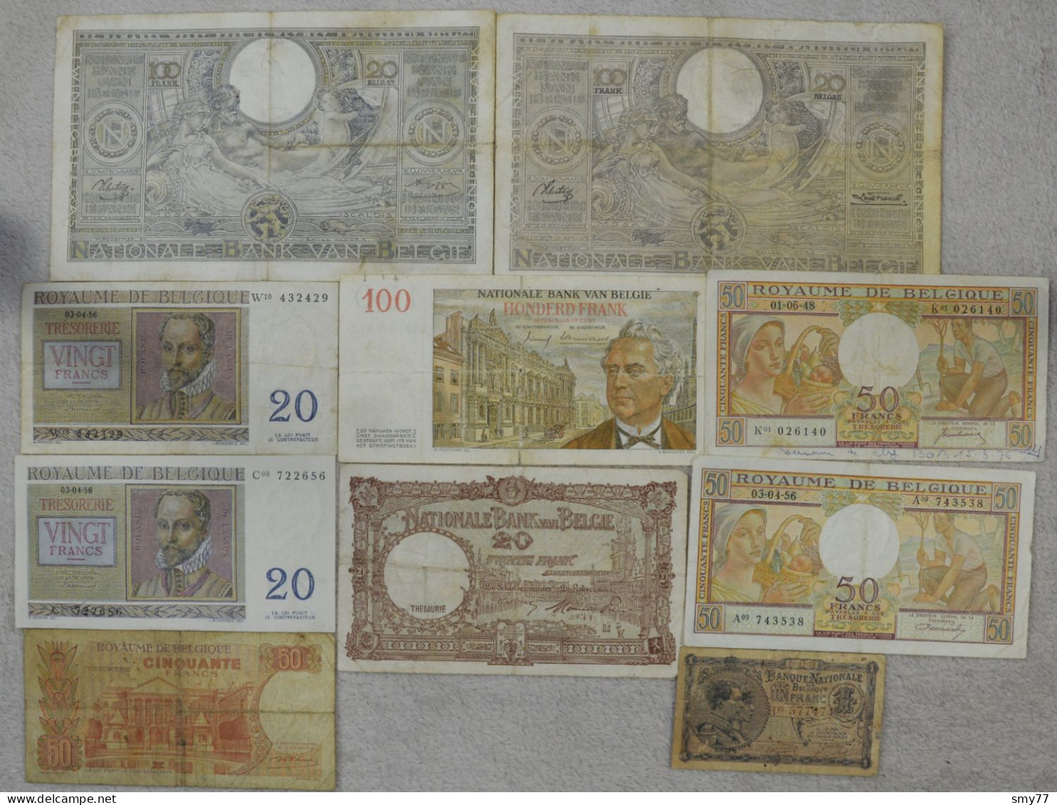 Belgique / Belgium • Lot  10x • Paper Money / Billets / Circulés • [24-533] - [ 9] Verzamelingen