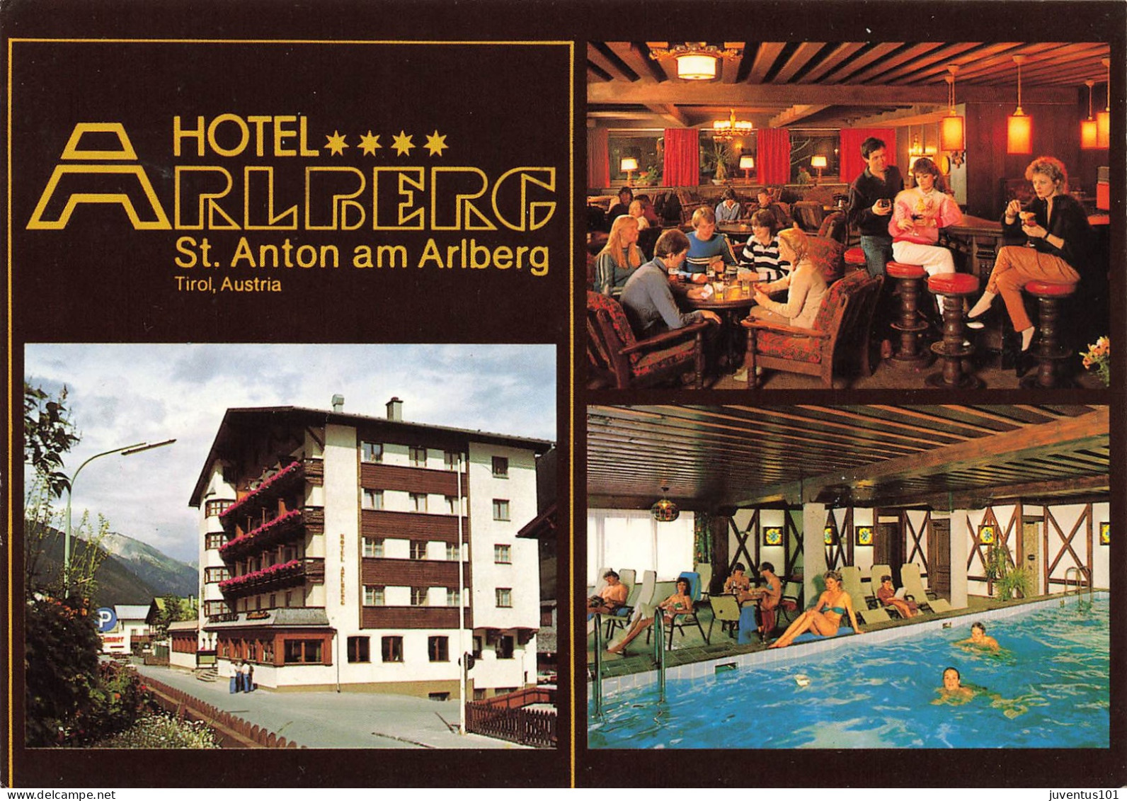 CPSM St.Anton Am Arlberg-Hotel Arlberg-Famille Ennemoser-Timbre      L2809 - St. Anton Am Arlberg