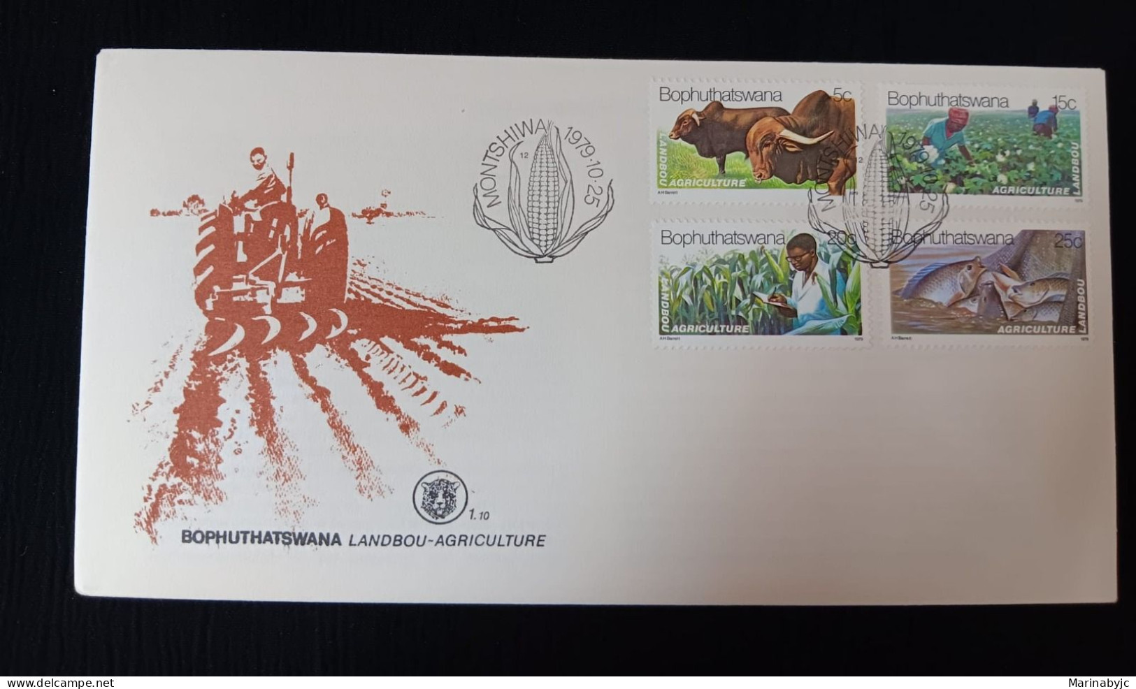 D)1979, SOUTH AFRICA, FIRST DAY COVER, ISSUE, BOPHUTHATSWANA AGRICULTURE, FDC - Andere & Zonder Classificatie
