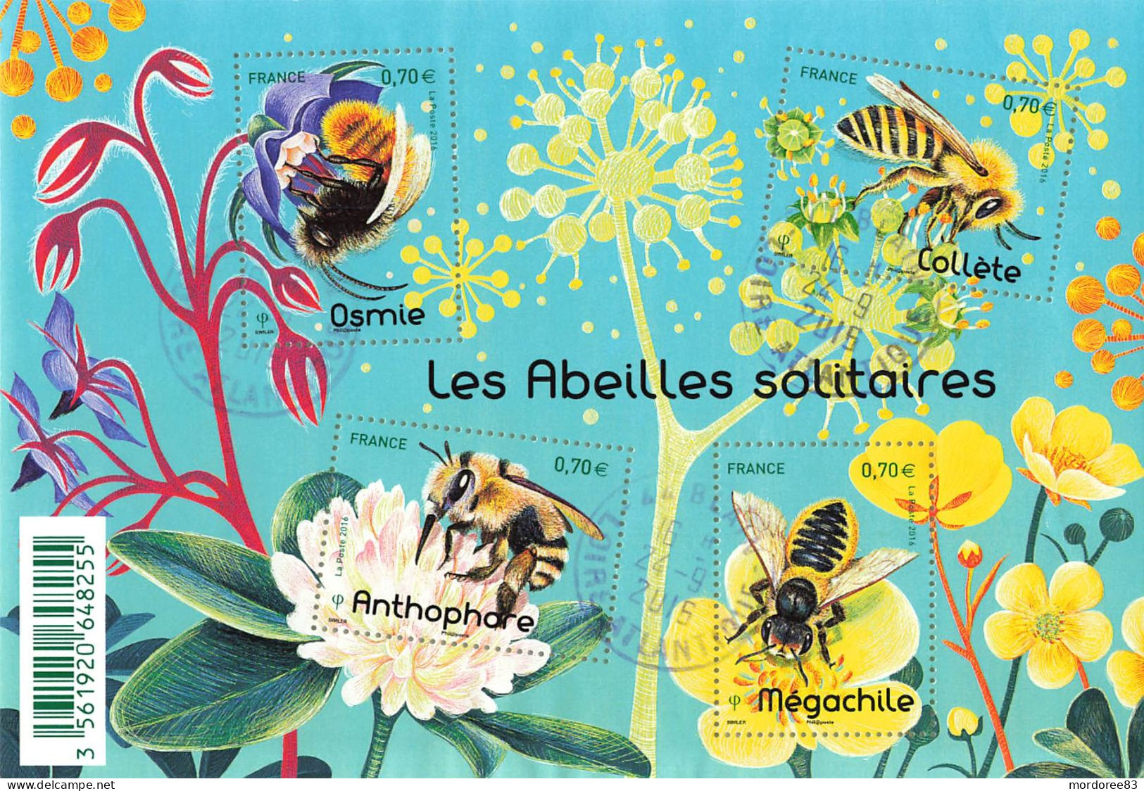 FRANCE 2016 BLOC OBLITERE LES ABEILLES SOLITAIRES F 5052 - - Afgestempeld