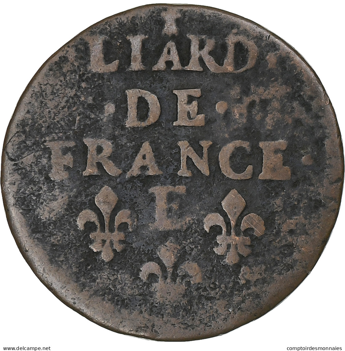 France, Louis XIV, Liard, 1657, Meung-sur-Loire, Cuivre, TB, Gadoury:80, KM:192 - 1643-1715 Luigi XIV El Re Sole