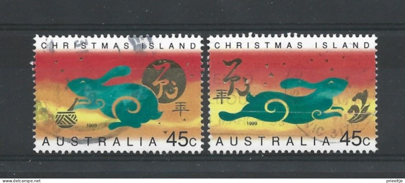 Christmas Island 1999 Year Of The Rabbit  Y.T. 468/469 (0) - Christmaseiland