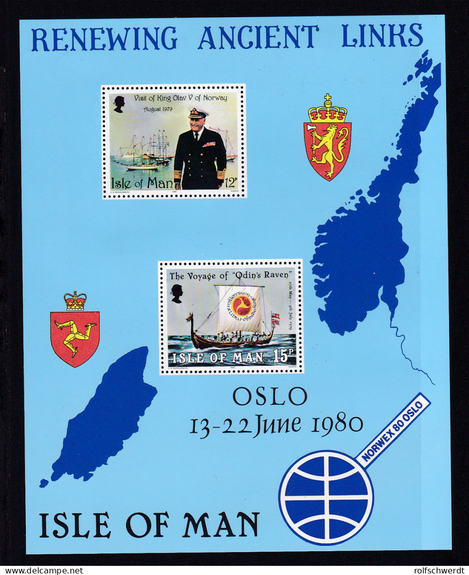 Besuch Von König Olav V. Im August 1979, Block ** - Isla De Man