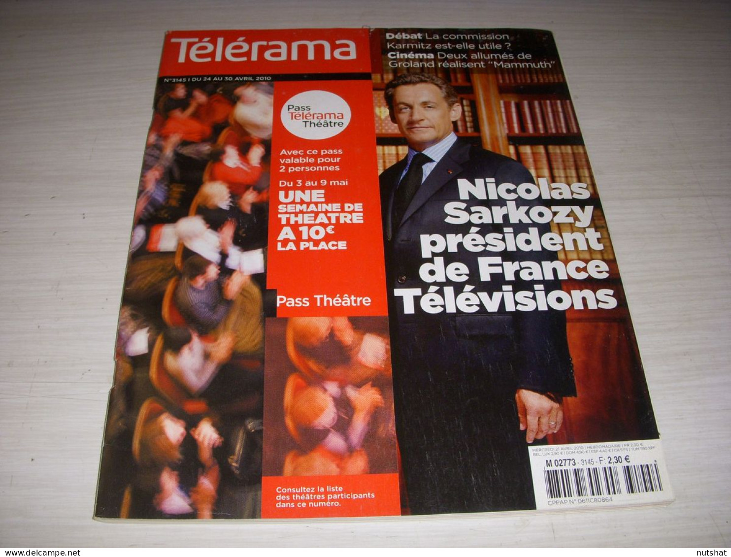 TELERAMA 3145 04.2010 SARKOZY MARVEL COMICS MAMMUTH JULIE DELPY - Television