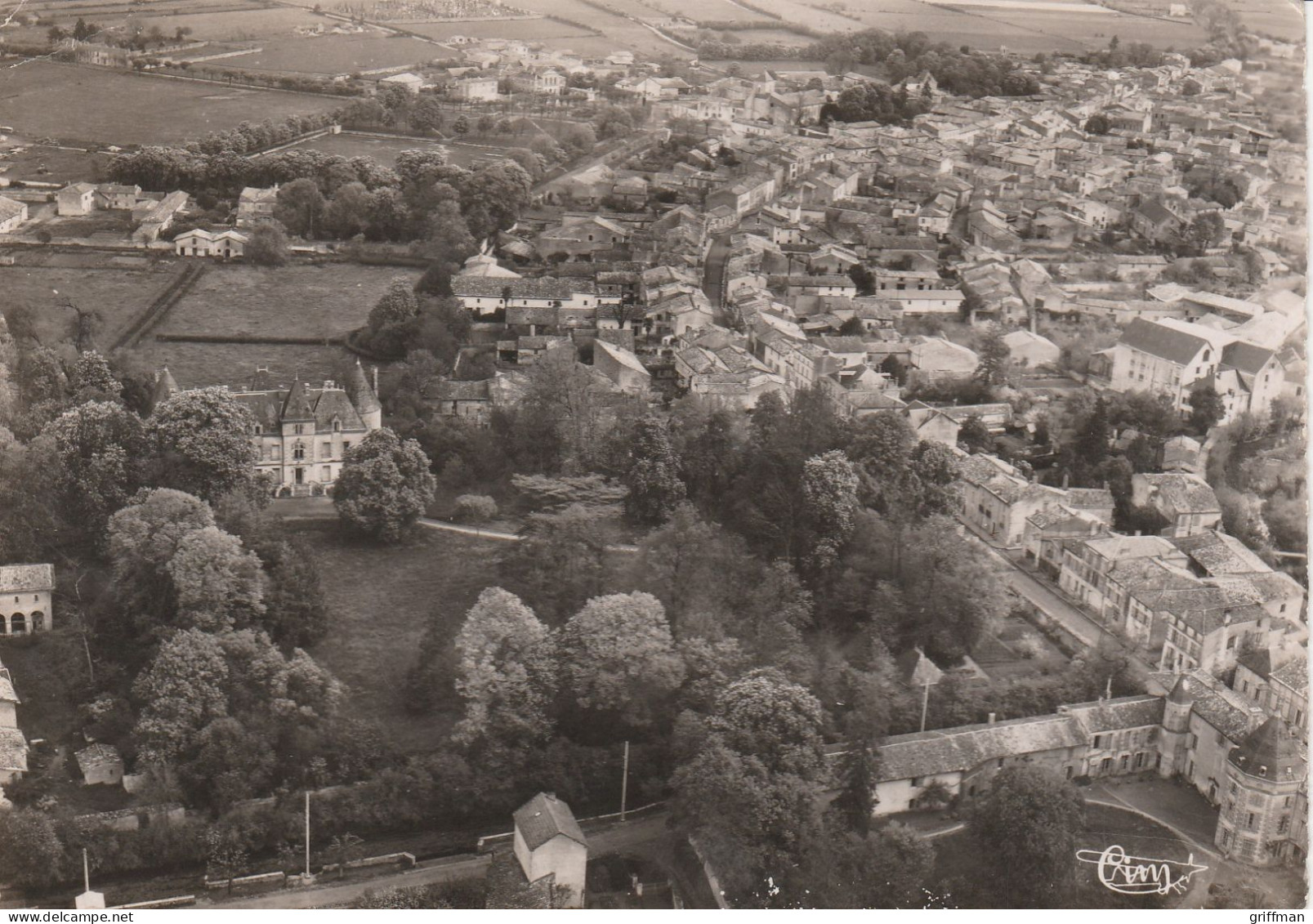 MAUZE SUR LE MIGNON VUE AERIENNE 1957  CPSM 10X15 TBE - Mauze Sur Le Mignon