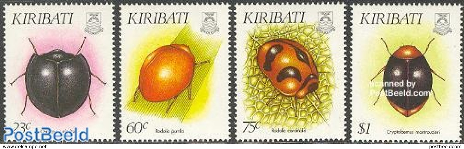 Kiribati 1993 Beetles 4v, Mint NH, Nature - Insects - Kiribati (1979-...)