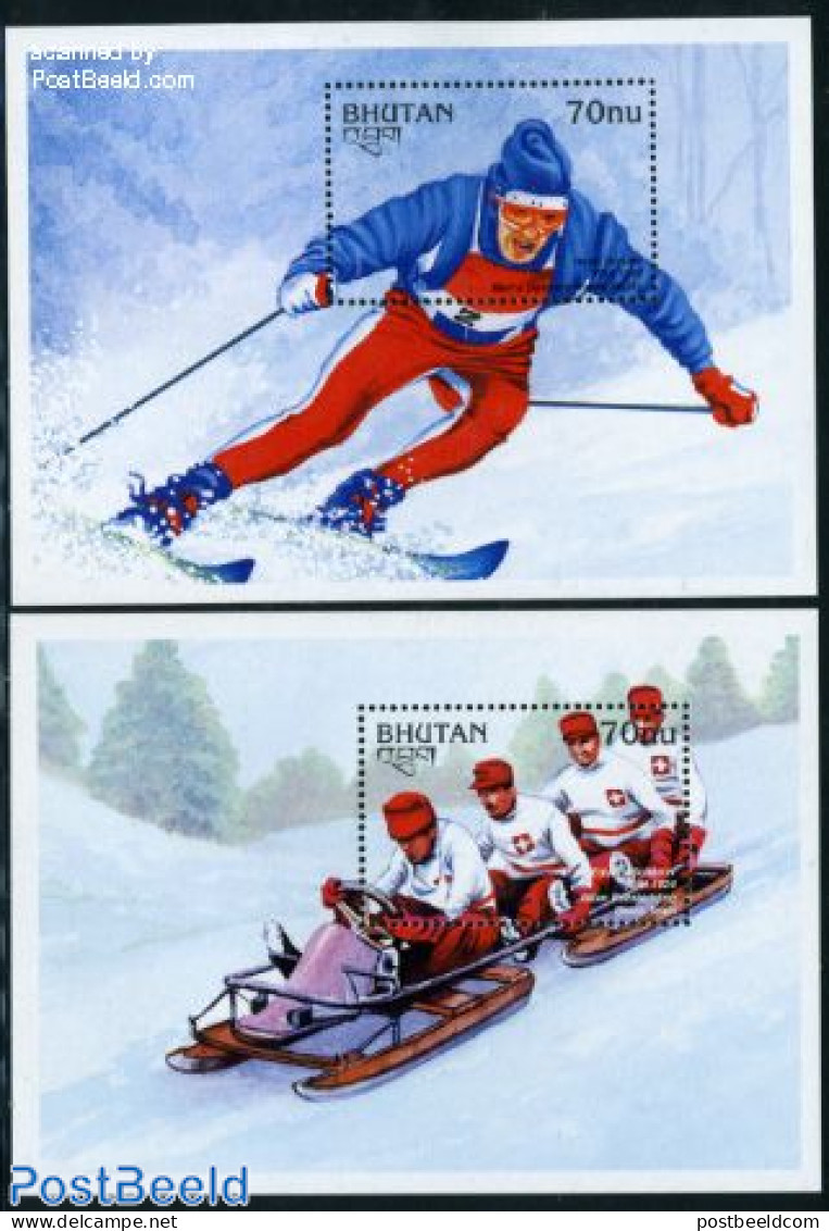 Bhutan 1997 Olympic Winter Winners 2 S/s, Mint NH, Sport - Olympic Winter Games - Bhoutan