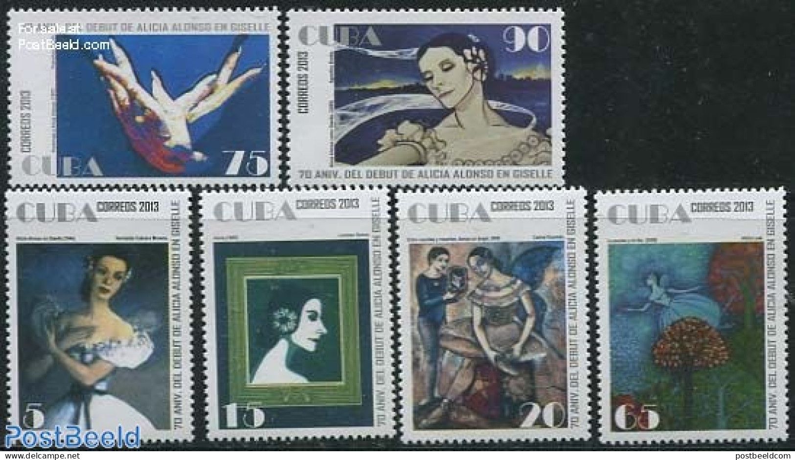 Cuba 2013 Alicia Alonso In Giselle 6v, Mint NH, Performance Art - Dance & Ballet - Unused Stamps