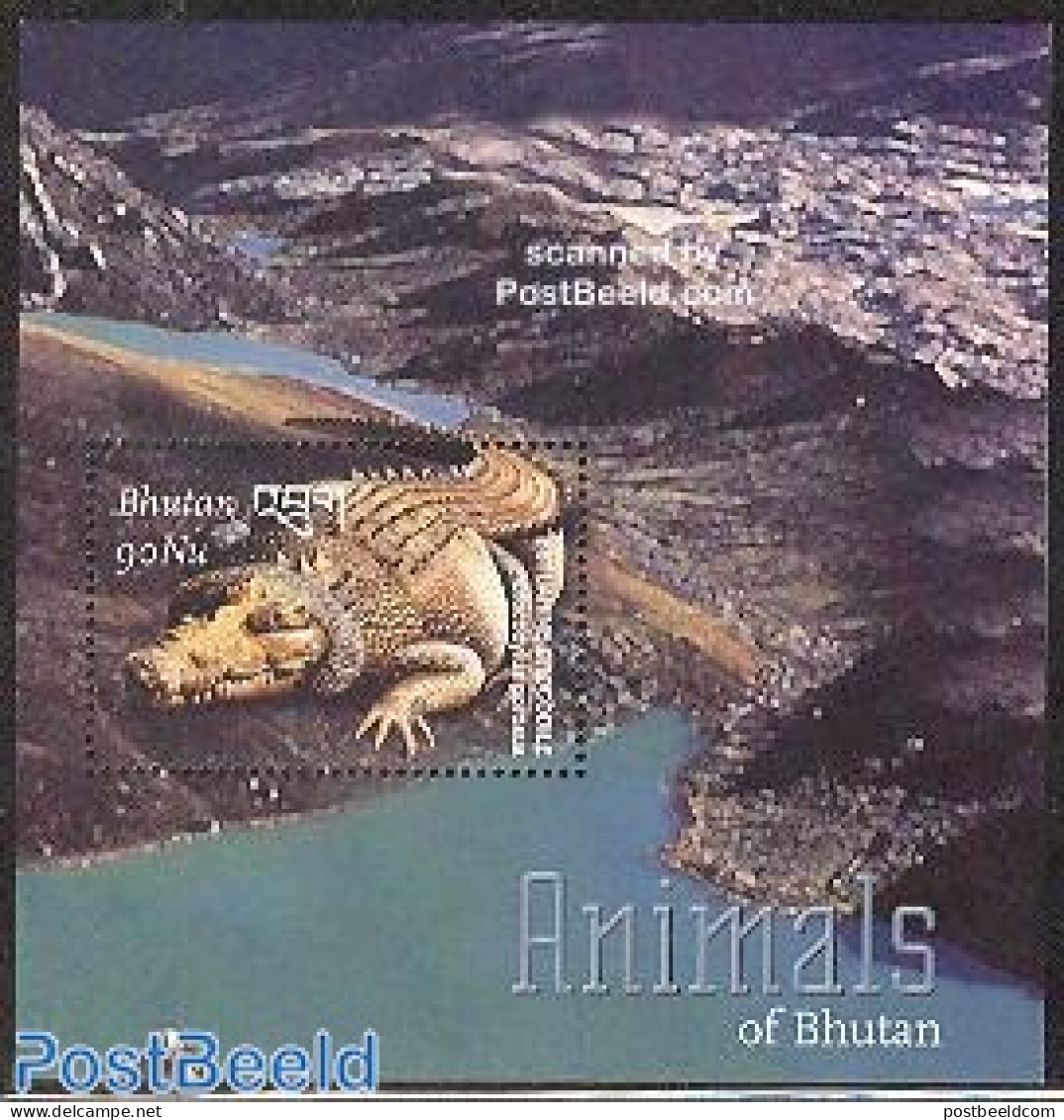Bhutan 2003 Crocodile S/s, Mint NH, Nature - Animals (others & Mixed) - Crocodiles - Reptiles - Bhutan