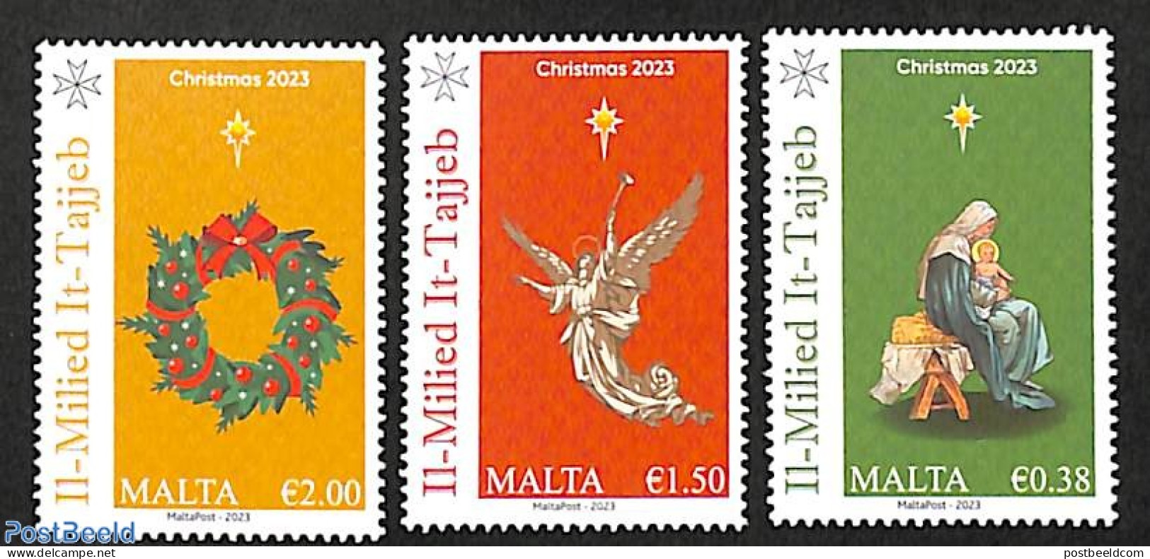 Malta 2023 Christmas 3v, Mint NH, Religion - Christmas - Christmas