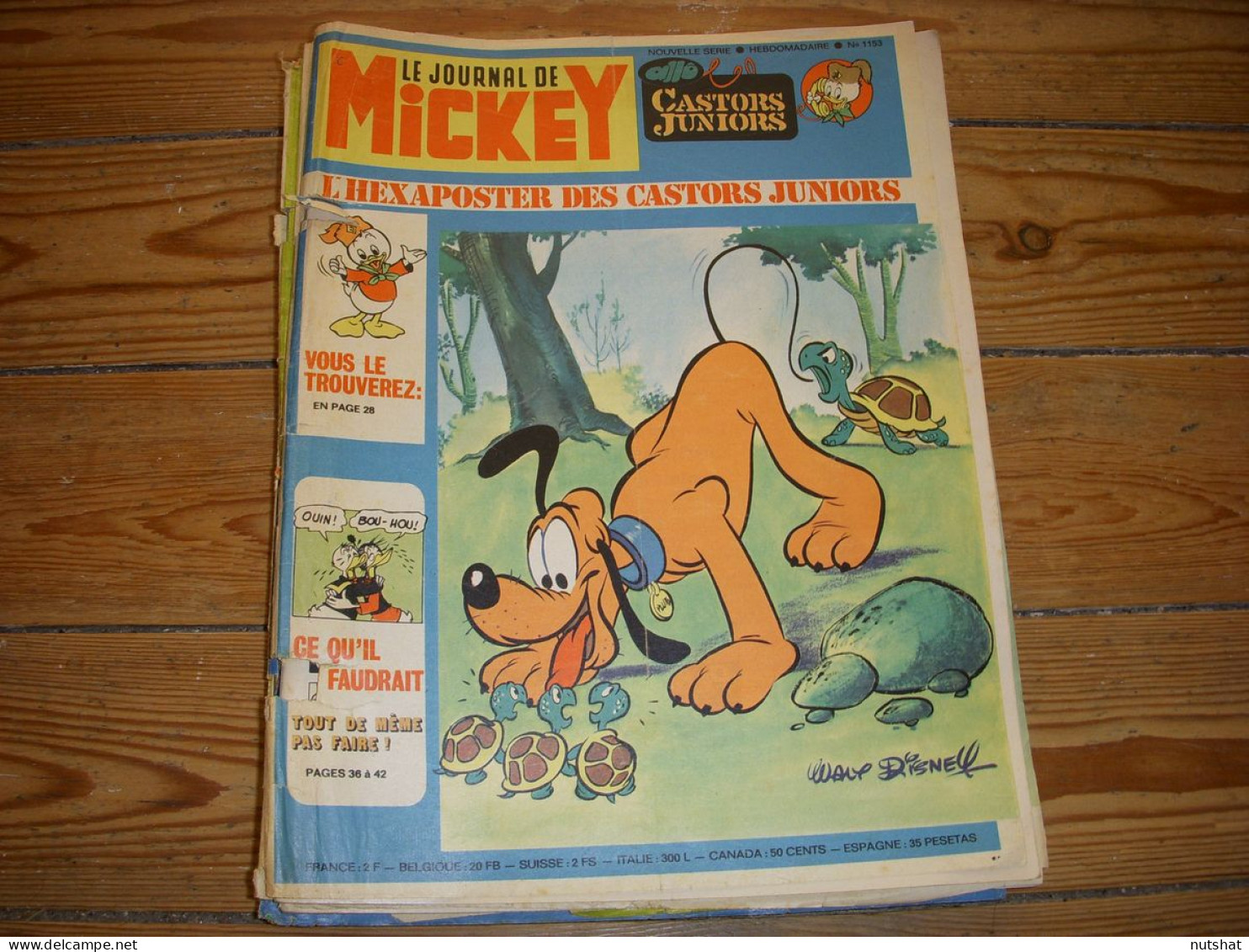 JOURNAL De MICKEY 1153 21.07.1974 JEU : Le LABYRINTHE MATHEMATIQUE CASTOR JUNIOR - Journal De Mickey