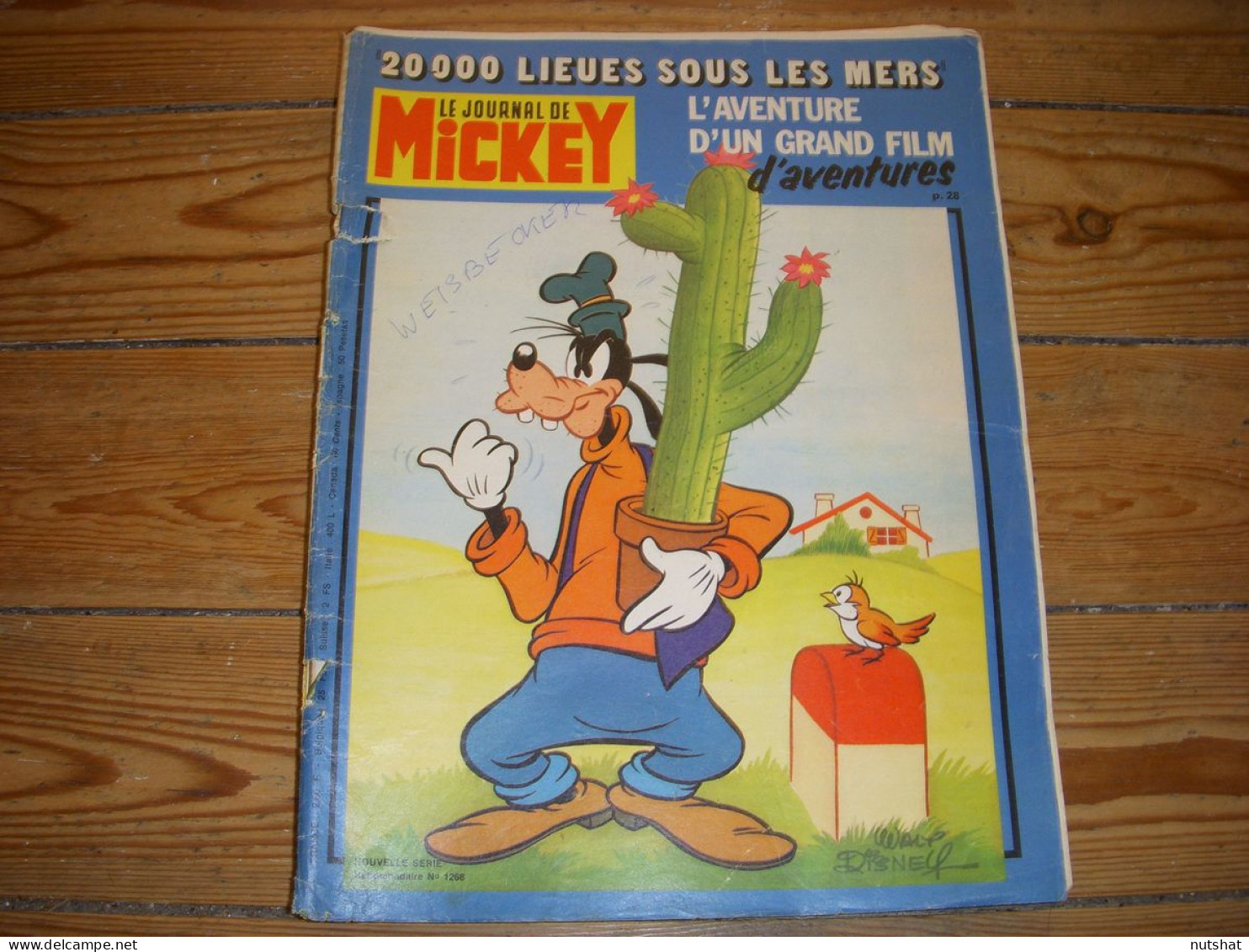 JOURNAL De MICKEY 1268 17.10.1976 20000 LIEUX Sous Les MERS Davy CROCKETT - Journal De Mickey