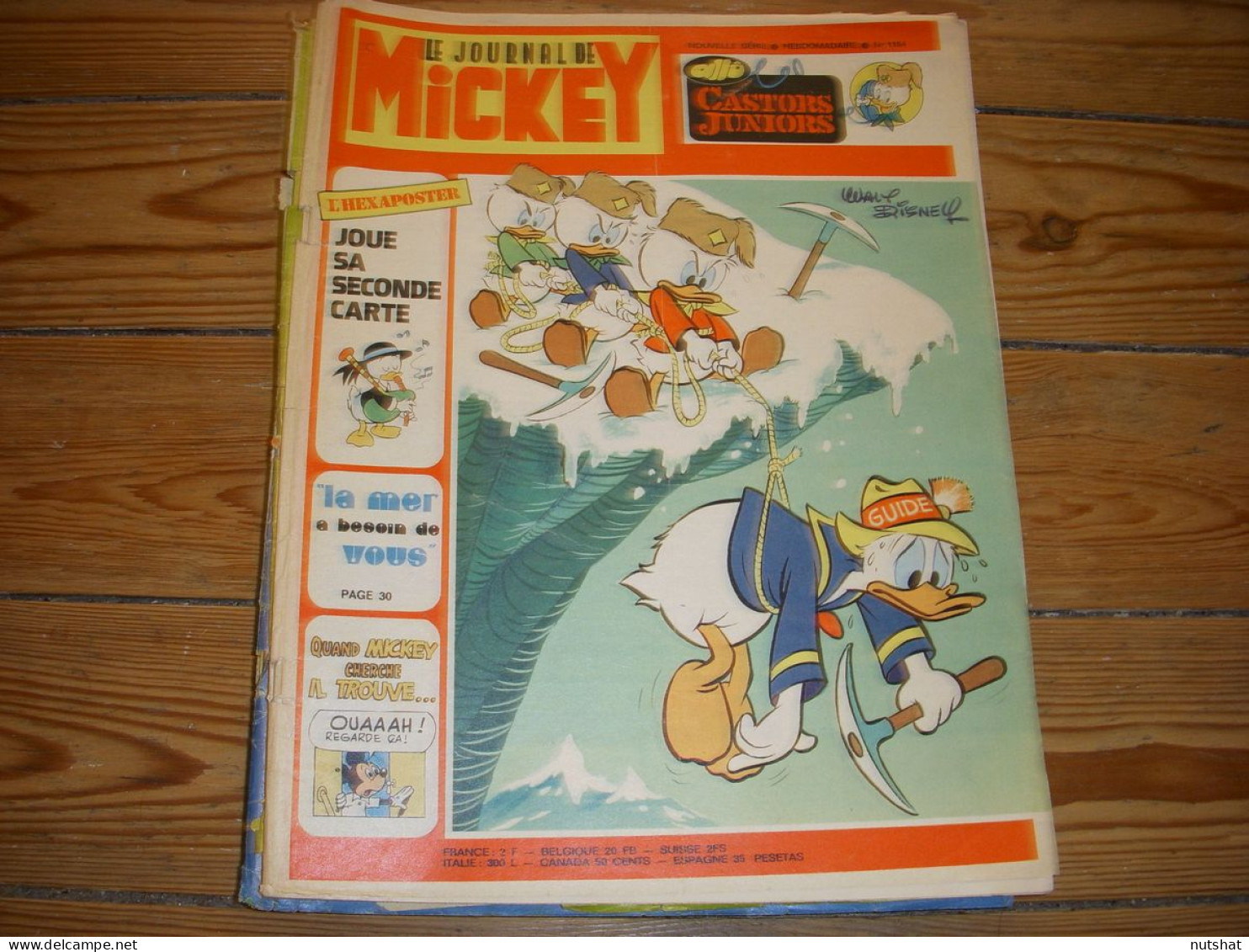 JOURNAL De MICKEY 1154 28.07.1974 SAUVER La MER PIM PAM POUM MANDRAKE MAGICIEN - Journal De Mickey