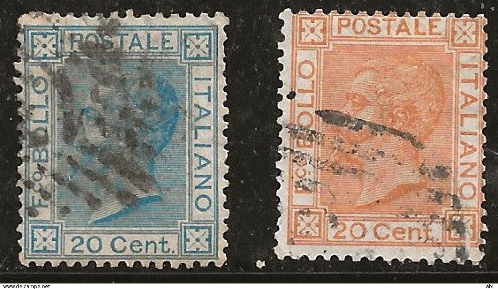 Italie 1867-1877 N°Y.T. ;  23 Et 24 Obl. - Gebraucht