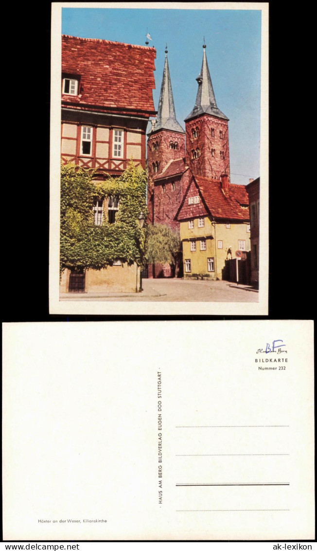 Ansichtskarte Höxter (Weser) Ortsansicht, Straße An Der Kilianikirche 1955 - Hoexter