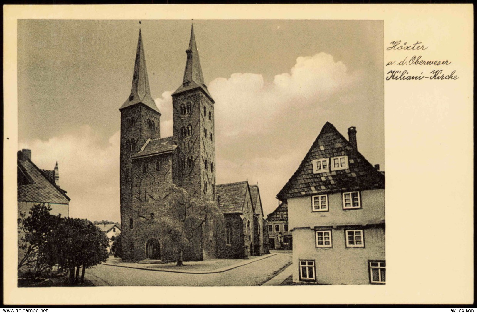 Ansichtskarte Höxter (Weser) Straßen Partie An Der Kilianikirche 1950 - Hoexter