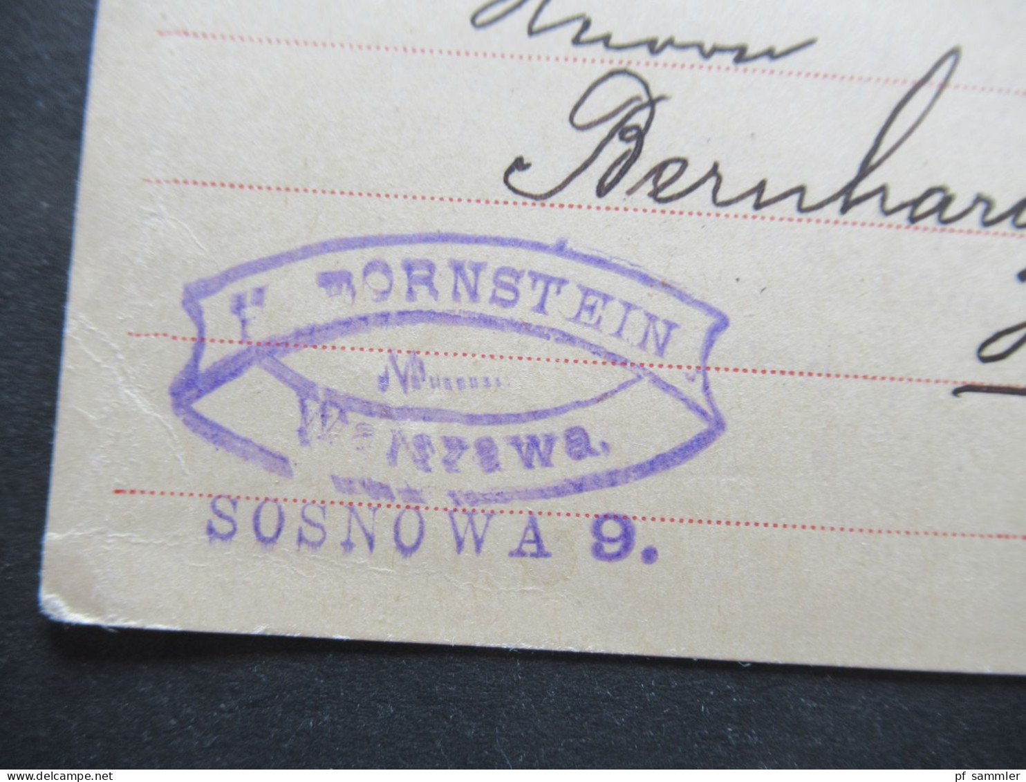 Russland / Polen 1914 GA Umschlag Stempel Bapwaba Warschau Nach Holzen B. Bösperde Abs. Bornstein Warszawa Sosnowa 9 - Briefe U. Dokumente