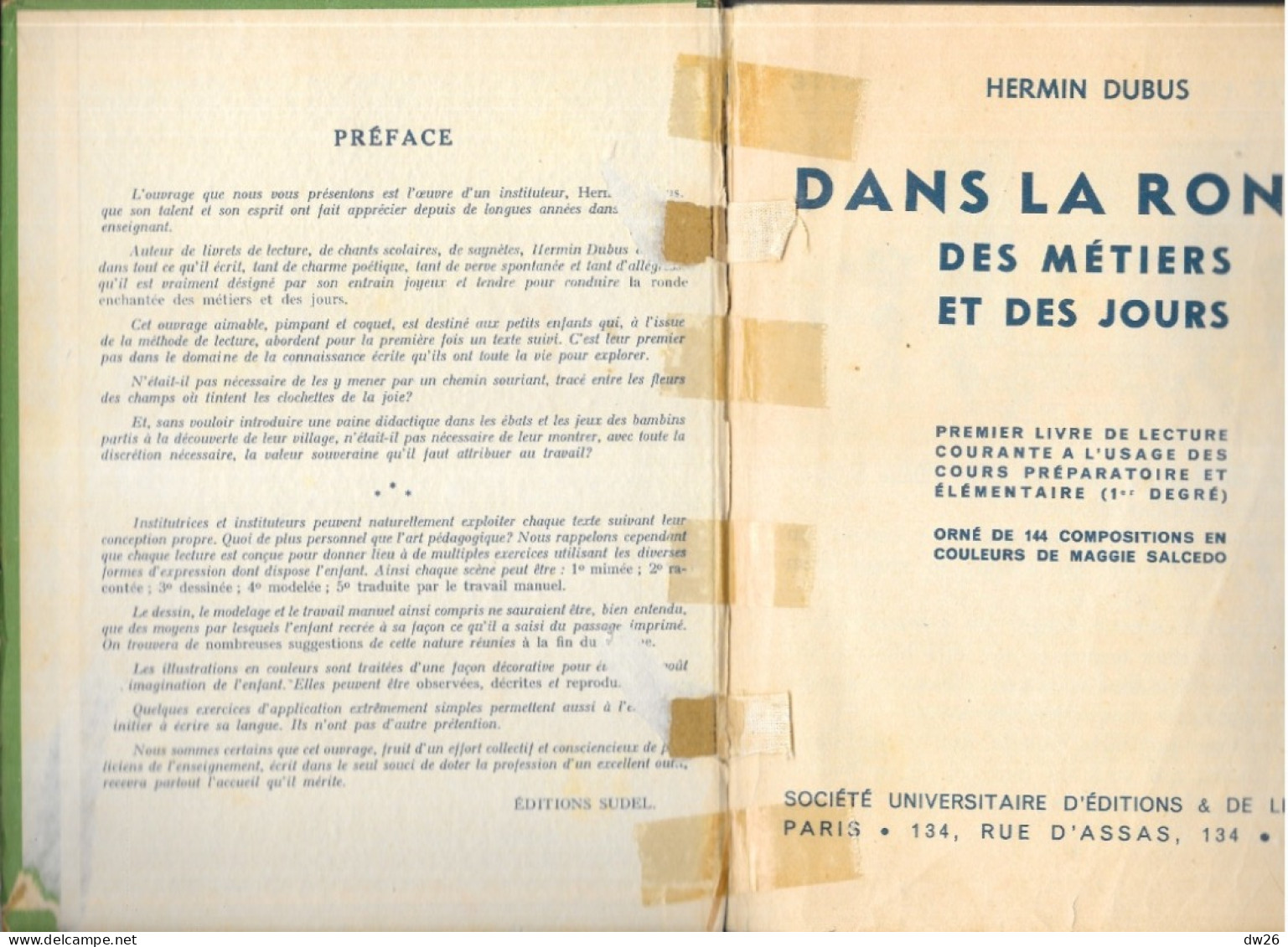 Livre De Lecture: Dans La Ronde Des Métiers Et Des Jours Par Hermin Dubus - Cours Préparatoire Et Elémentaire - 6-12 Jahre