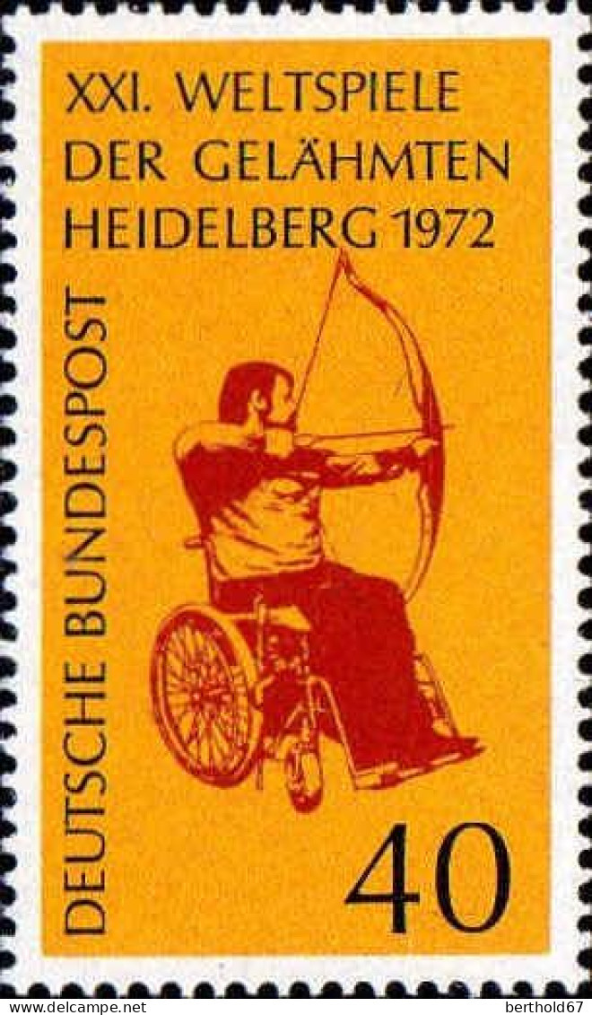 RFA Poste N** Yv: 579 Mi:733 Weltspiele Der Gelähmten Heidelberg Tir à L'arc (Thème) - Archery