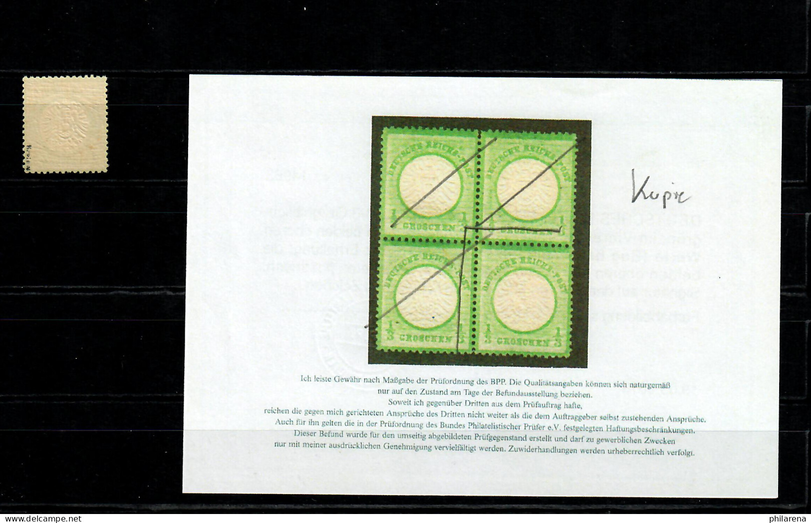 DR: MiNr. 17a, Postfrisch, **, BPP Befund - Kopie Aus Viererblock - Unused Stamps