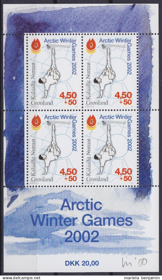 Groenland - BF20A ** Jeux D'hiver Arctiques 2001 - Blocchi