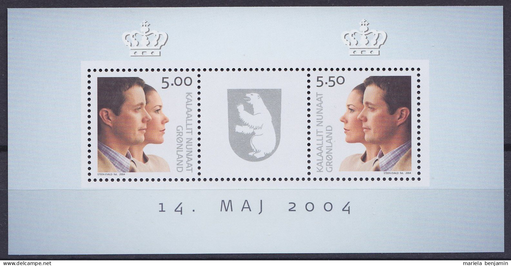 Groenland - BF29 ** Mariage Prince Frederick & Mary Donaldson 2004 - Blocs