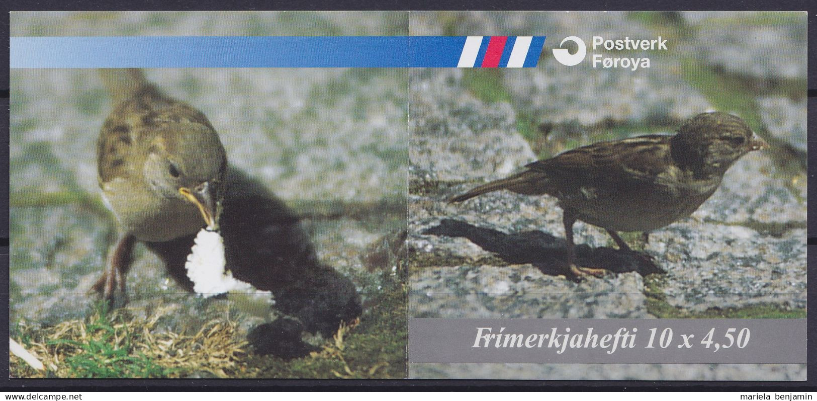 Féroé - Carnet C348 ** Oiseux Sédentaires 1999 - Färöer Inseln
