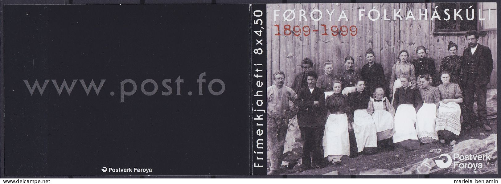 Féroé - Carnet C375 ** 100e An. Haute Ecole Populaire 2000 - Färöer Inseln