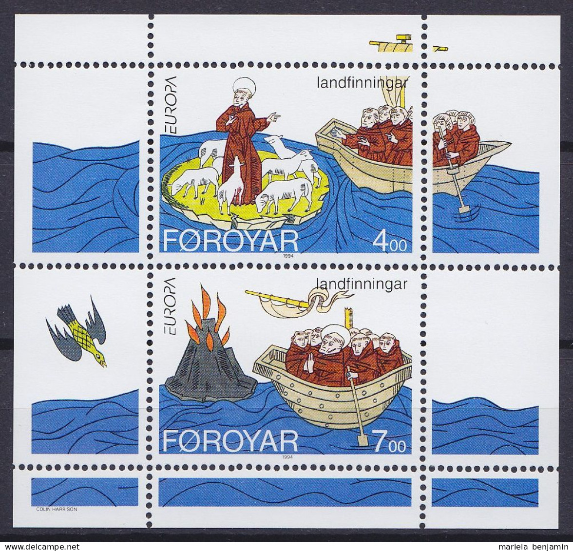 Féroé - BF7 ** Europa 1994 - Voyage De Saint-Brendan - Färöer Inseln
