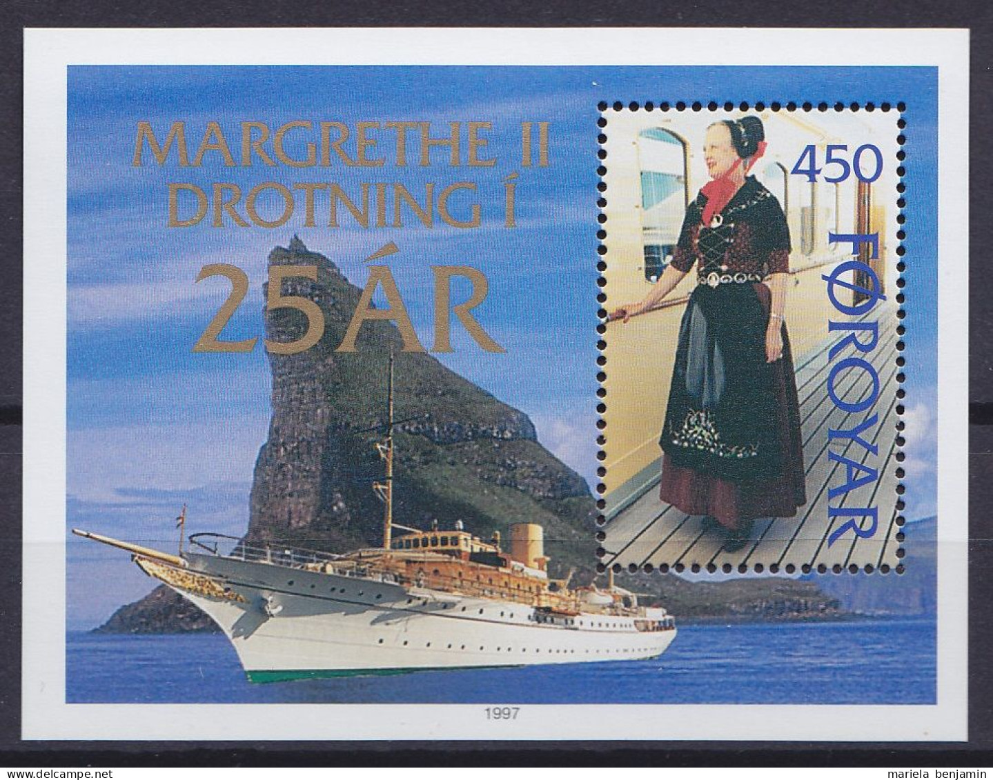Féroé - BF9 ** 25e An. Règne Reine Margrethe II 1997 - Färöer Inseln