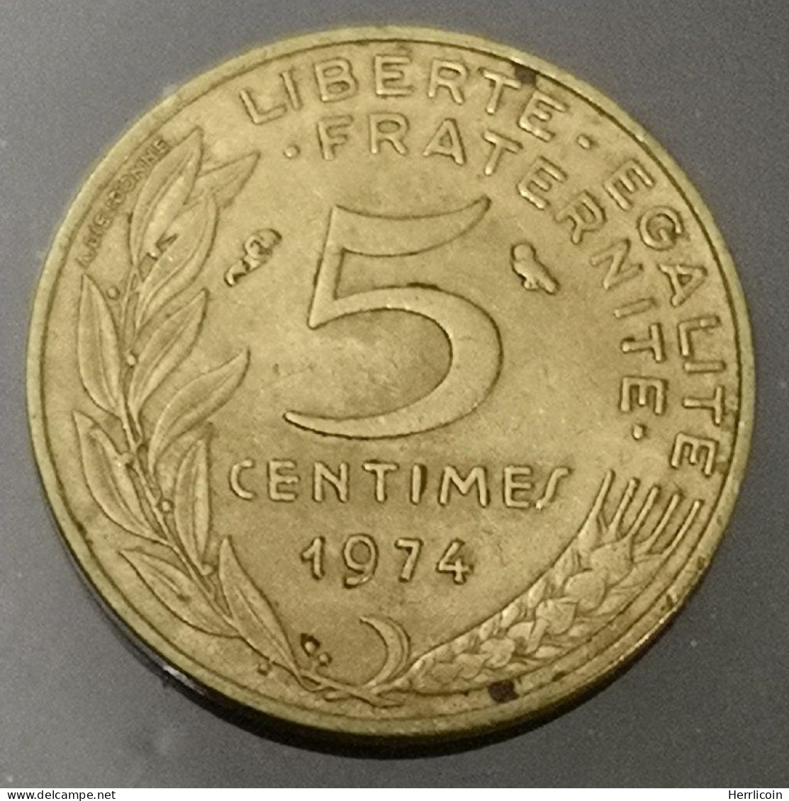 Monnaie France - 1974  - 5 Centimes Marianne Cupro-aluminium - 5 Centimes