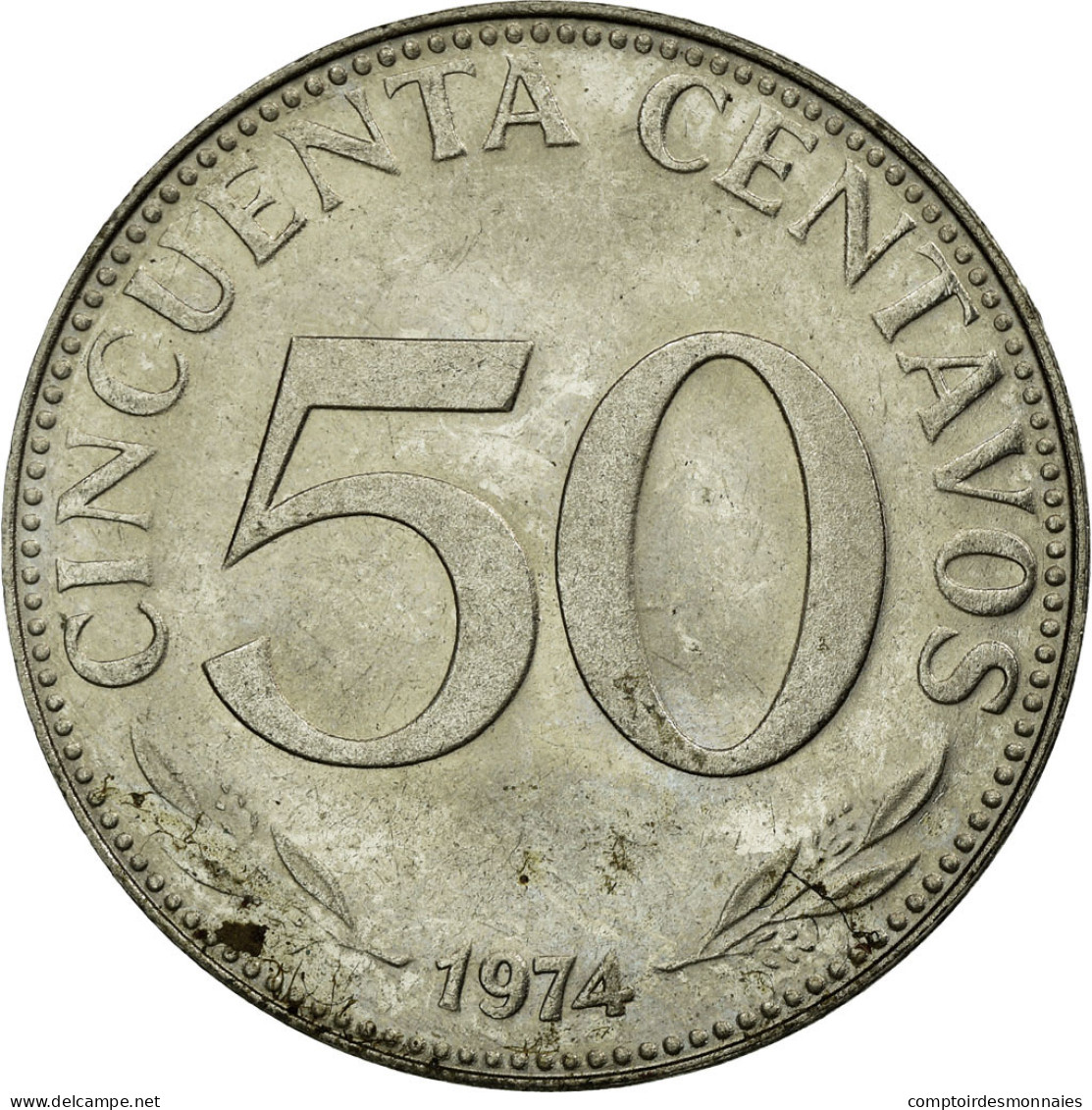 Monnaie, Bolivie, 50 Centavos, 1974, TTB, Nickel Clad Steel, KM:190 - Bolivie