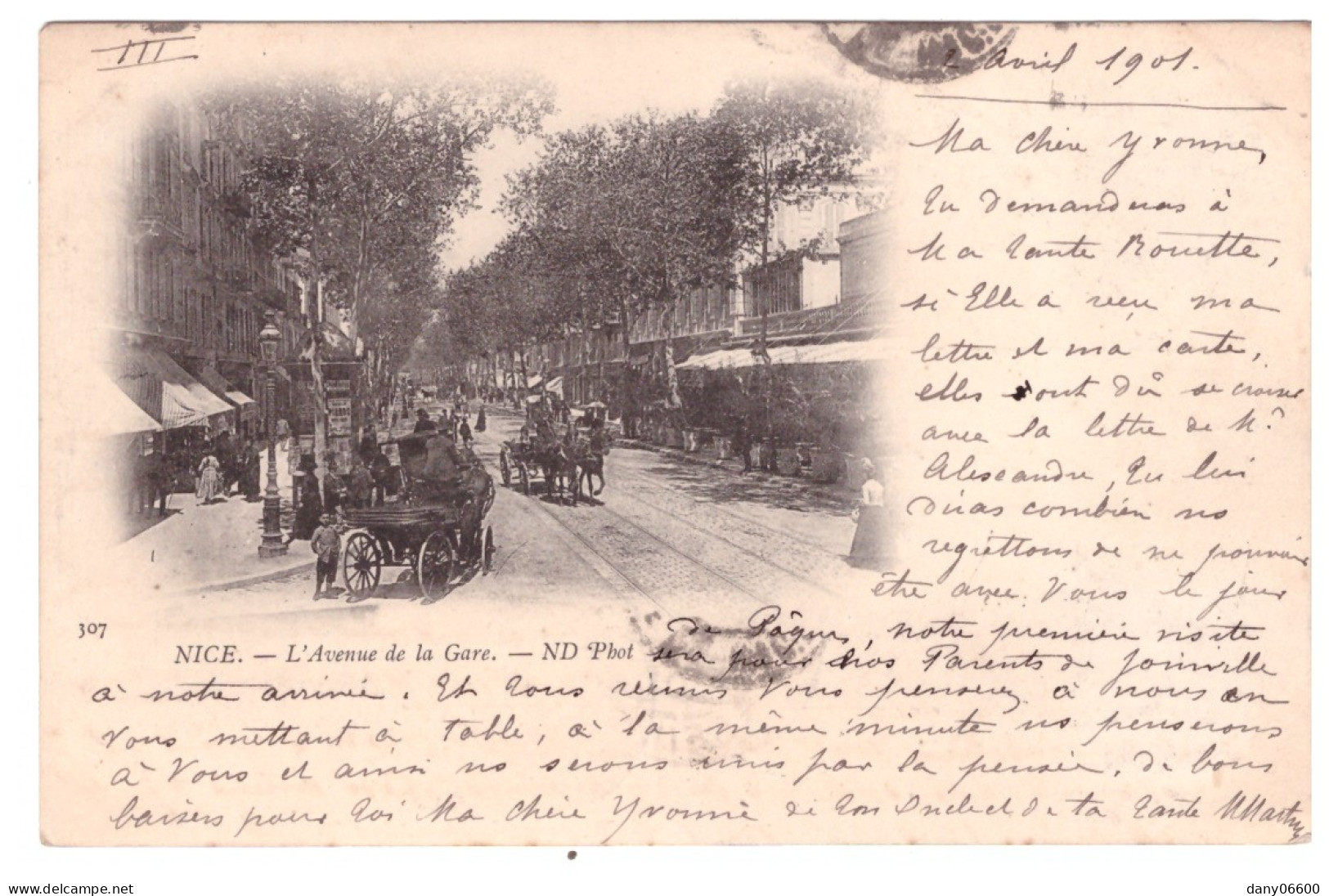 NICE - L'Avenue De La Gare (carte Animée) - Schienenverkehr - Bahnhof