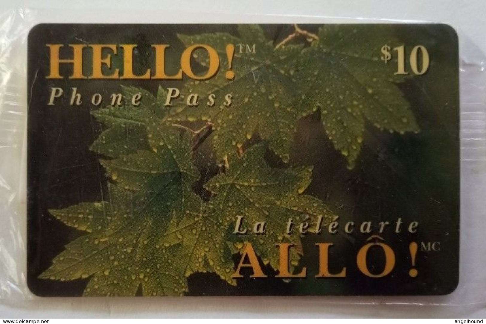 Canada  $10 MINT Hello Phone Pass - Canada