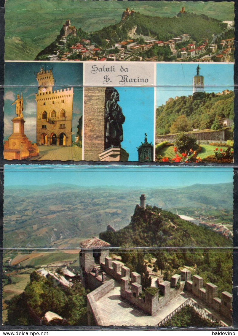 S. Marino 1963/1990 6 Cartoline Affrancatura Varia Come Da Foto - 30 Pz. - Collezioni & Lotti