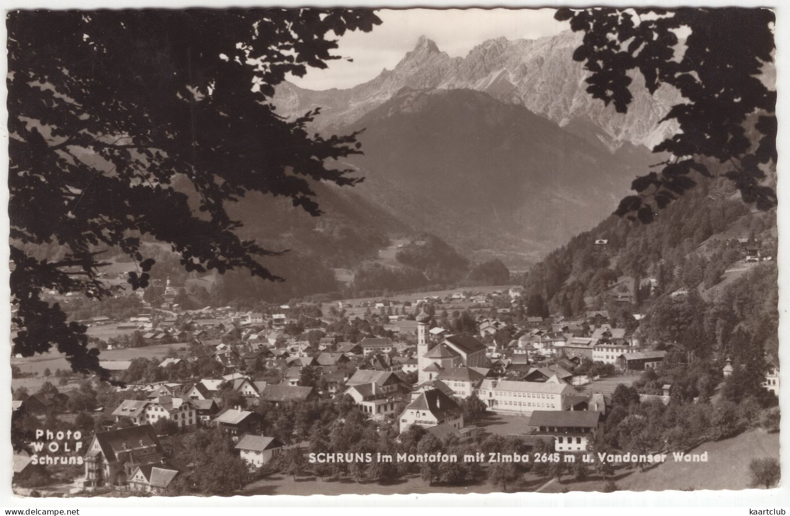 Schruns In Montafon Mit Zimba 2645 M U. Vandonser Wand - (Österreich/Austria) - 1963 - Foto Wolf, Schruns - Schruns
