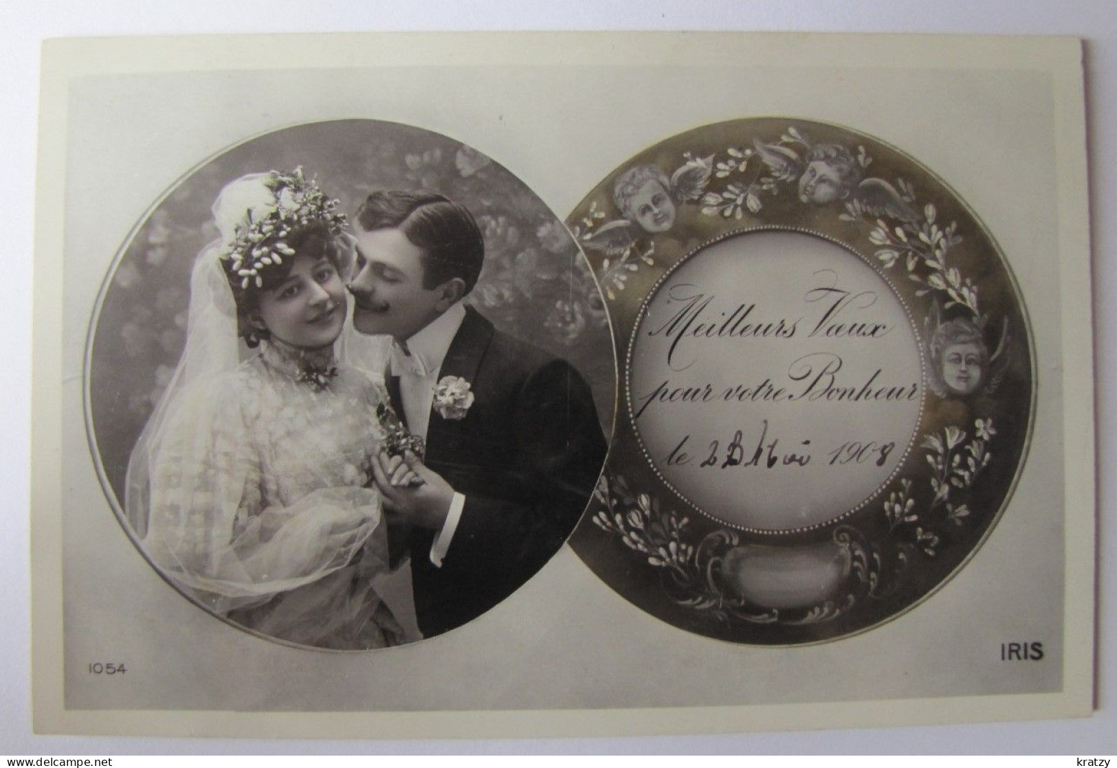 NOCES - Meilleurs Voeux Pour Votre Bonheur - 1908 - Marriages