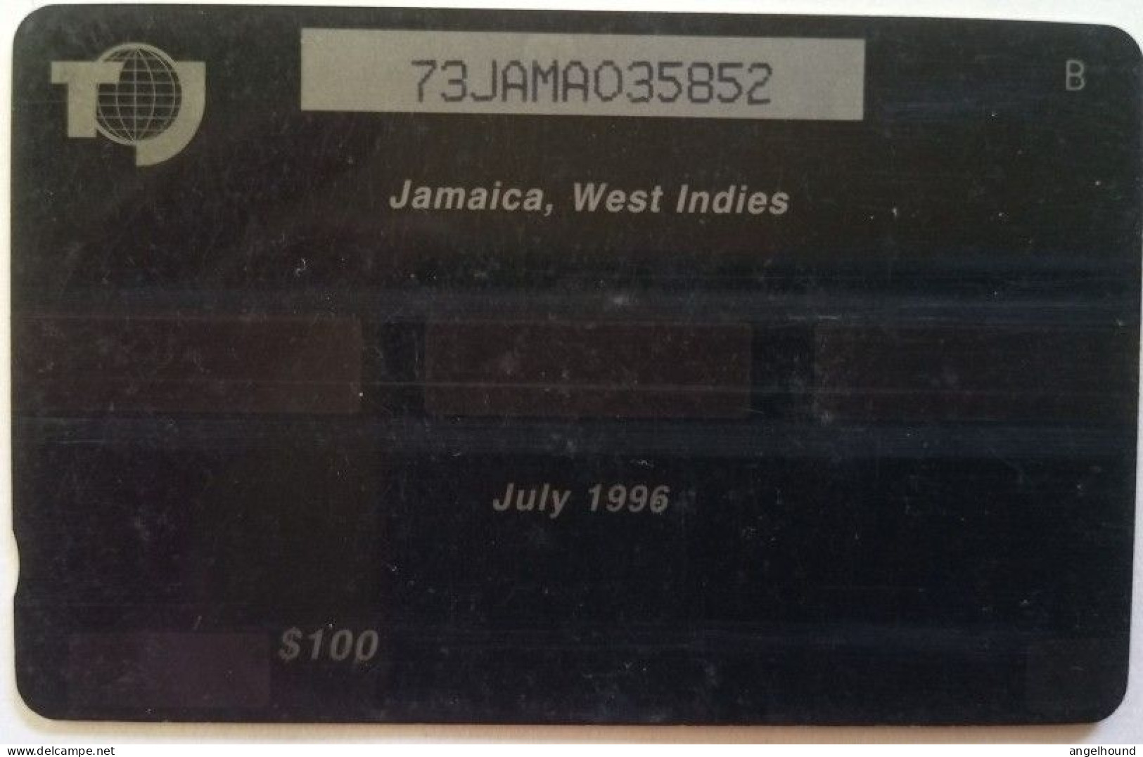 Jamaica J$100 GPT 73JAMA - Jamaica National Team, Birmingham 1995 Championship - Giamaica