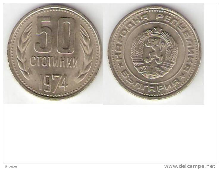 Bulgaria 50 Stotinki  1974  Km 89   Unc !!!!!!!!!  * - Bulgarien