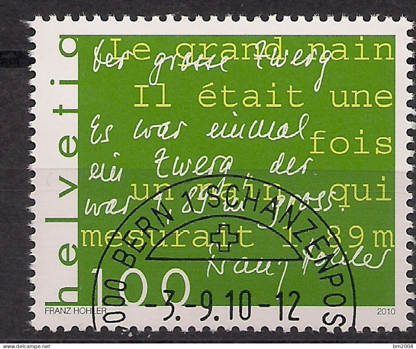 2010  Schweiz   Mi. 2171 FD-used   Literatur: Franz Hohler. - Oblitérés