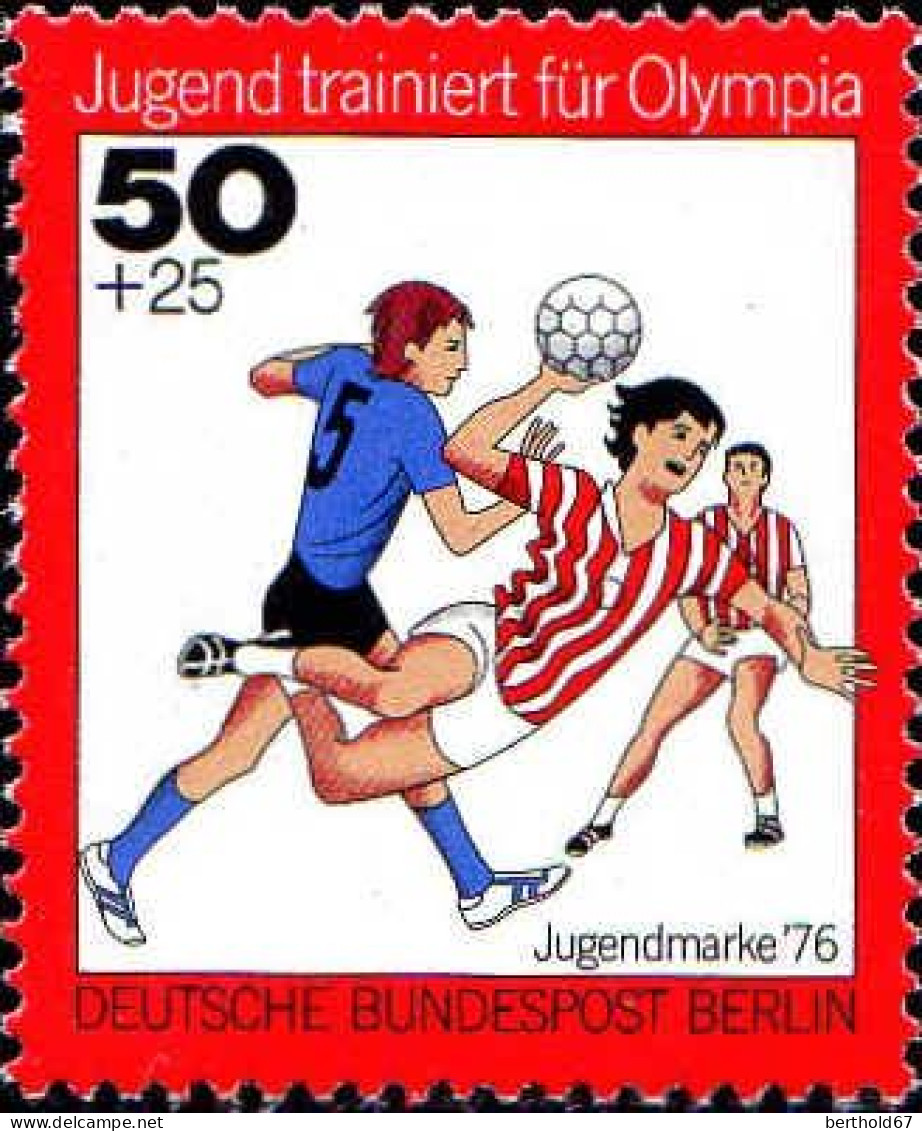 Berlin Poste N** Yv:483 Mi:519 Jugendmarke Handball (Thème) - Handball