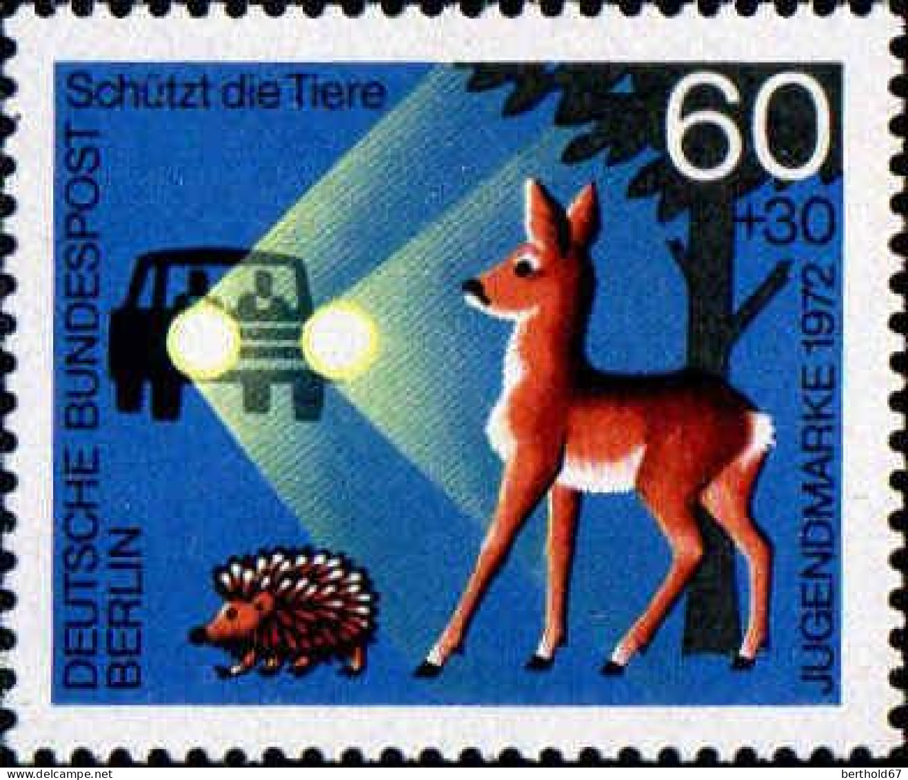 Berlin Poste N** Yv:386 Mi:421 Jugendmarke Schützt Die Tiere (Thème) - Game