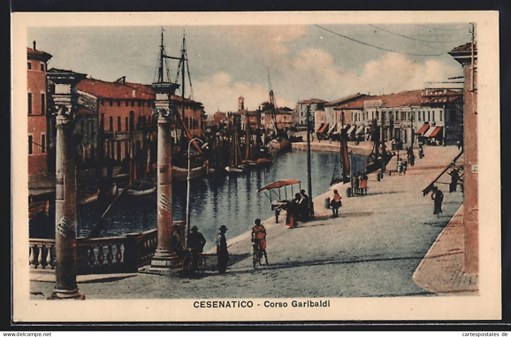 Cartolina Cesenatico, Corso Garibaldi  - Cesena