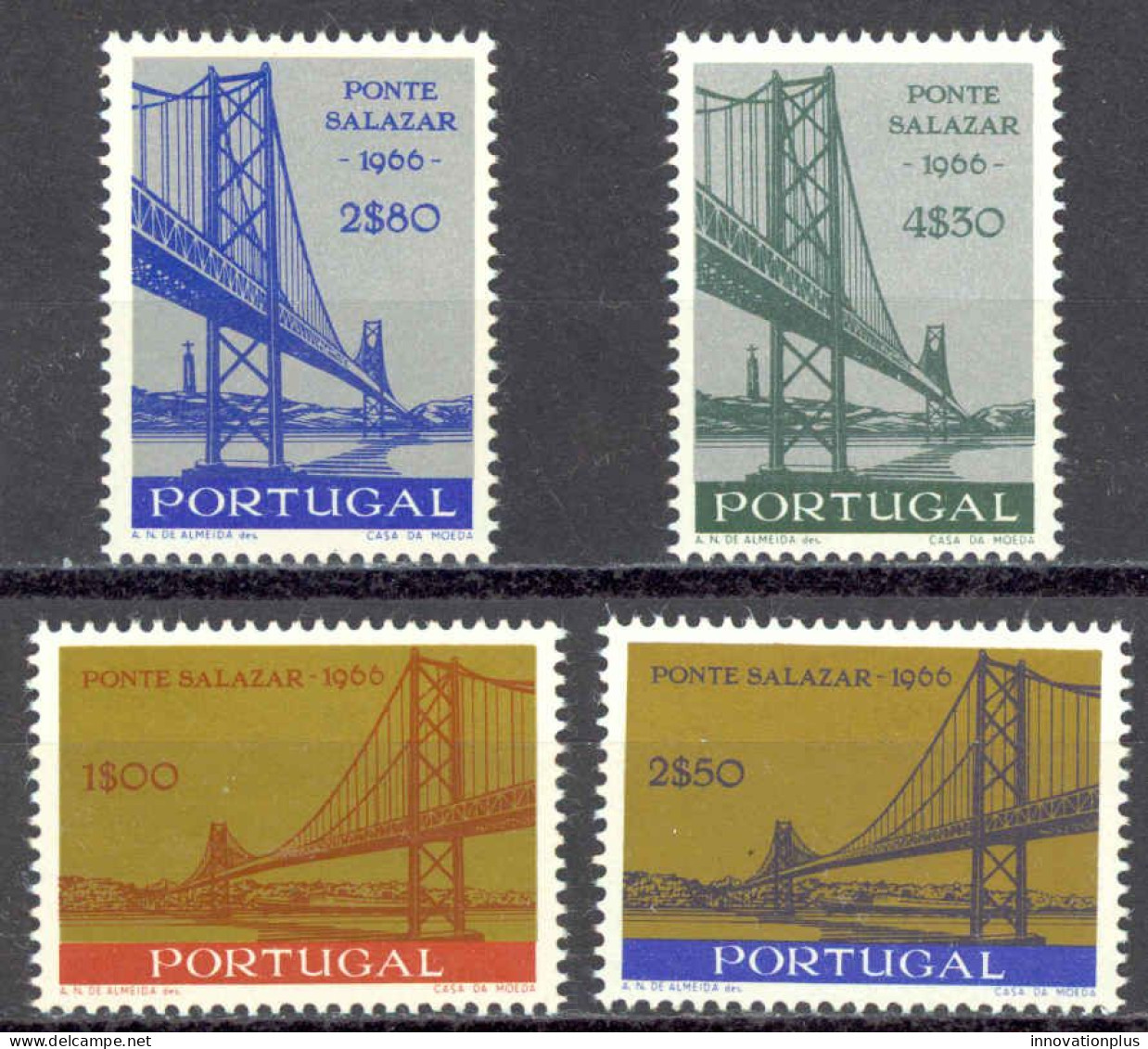 Portugal Sc# 976-979 MNH 1966 Salazar Bridge - Unused Stamps