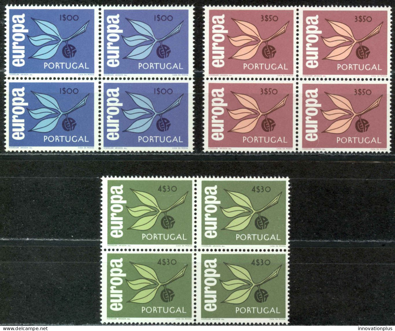 Portugal Sc# 958-960 MNH Block/4 1965 Europa - Neufs