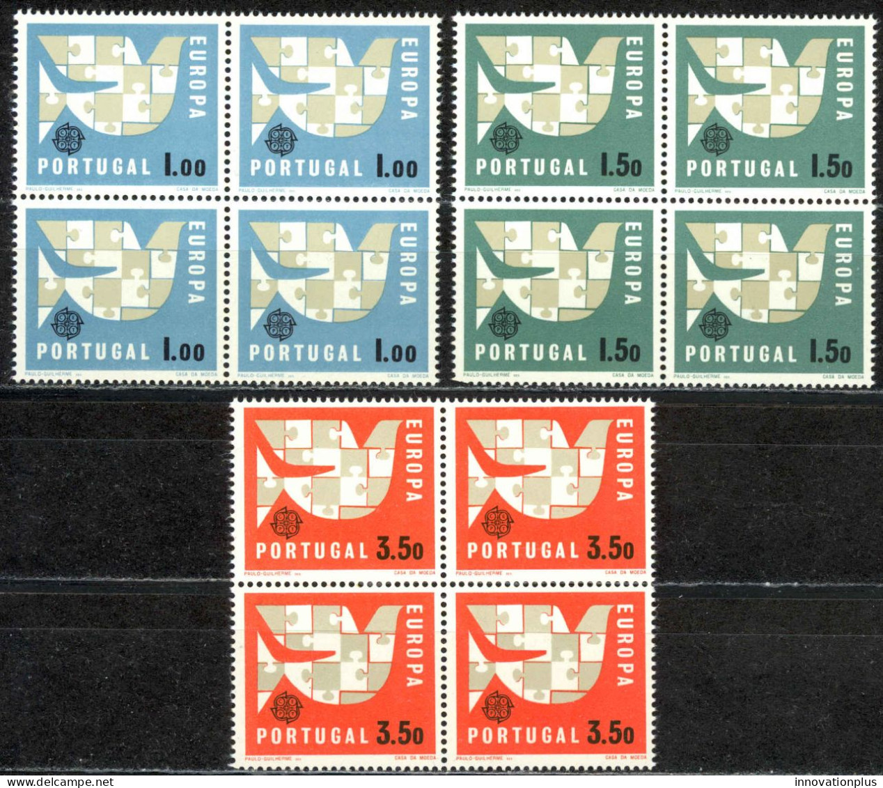 Portugal Sc# 916-918 MNH Block/4 1963 Europa - Ungebraucht