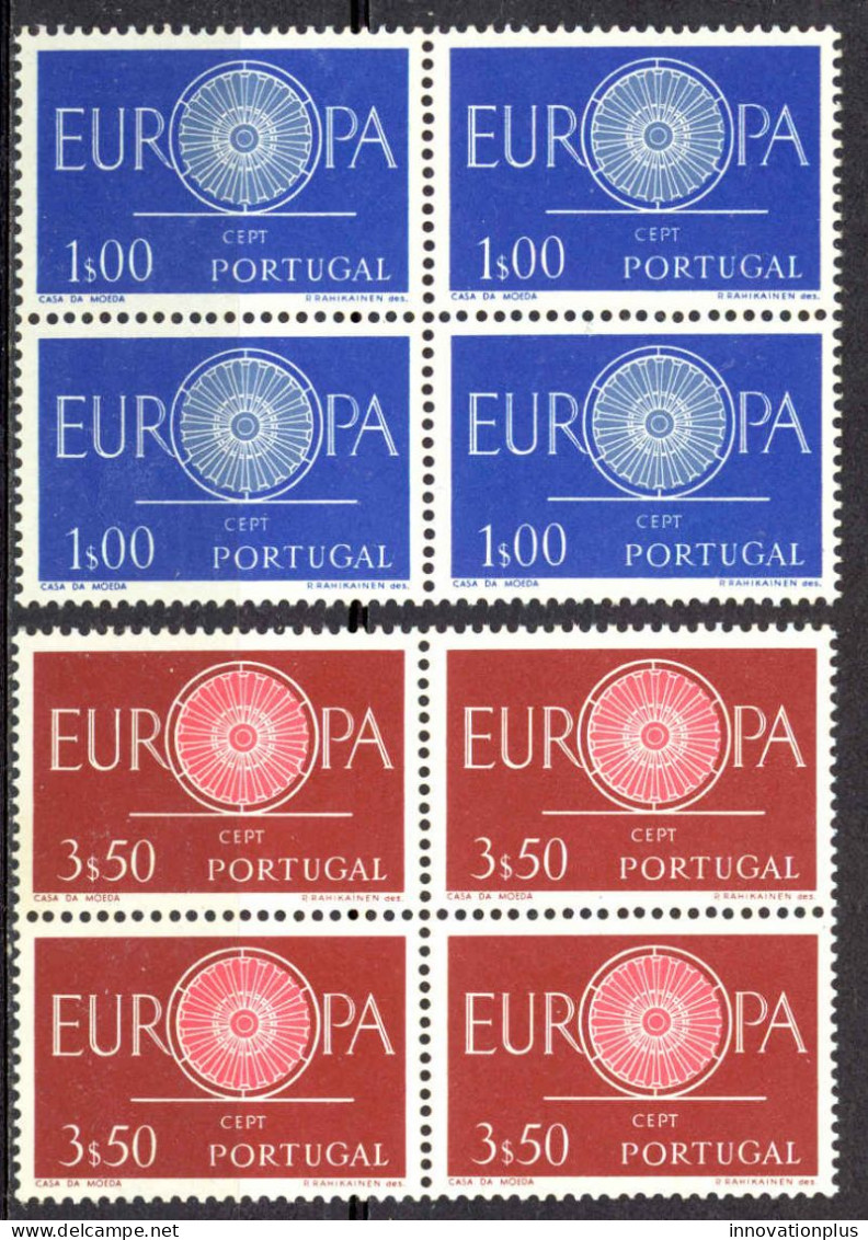 Portugal Sc# 866-867 MNH Block/4 1960 Europa - Nuevos