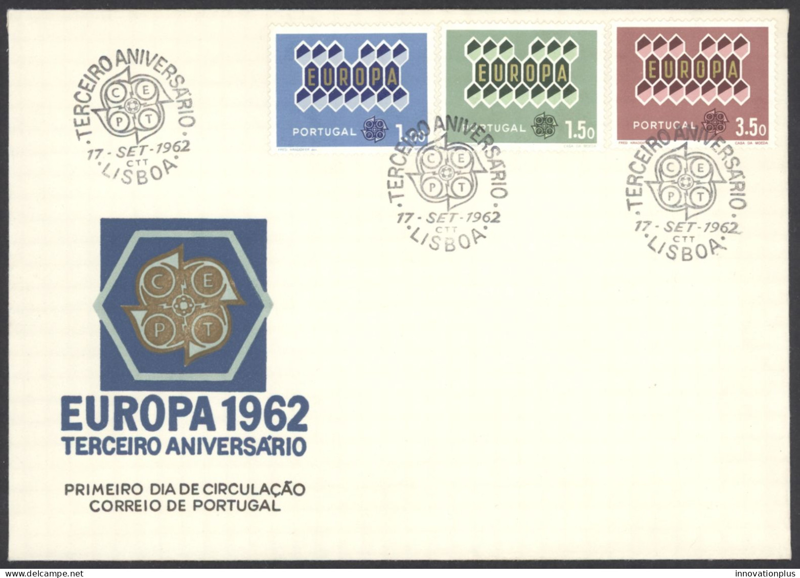 Portugal Sc# 895-897 FDC 1962 Europa - FDC