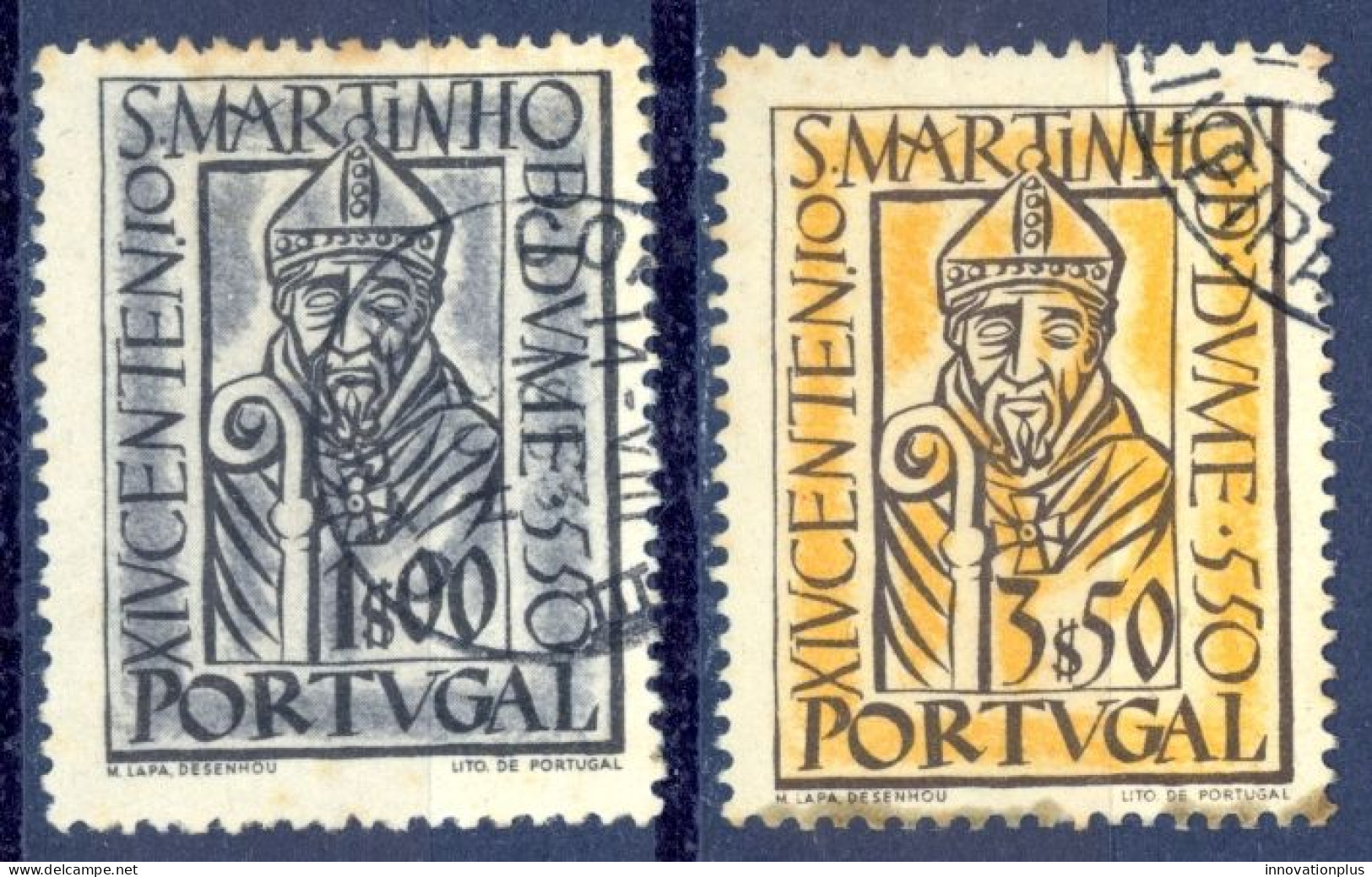 Portugal Sc# 776-777 Used 1953 St. Martin Of Braga - Gebruikt